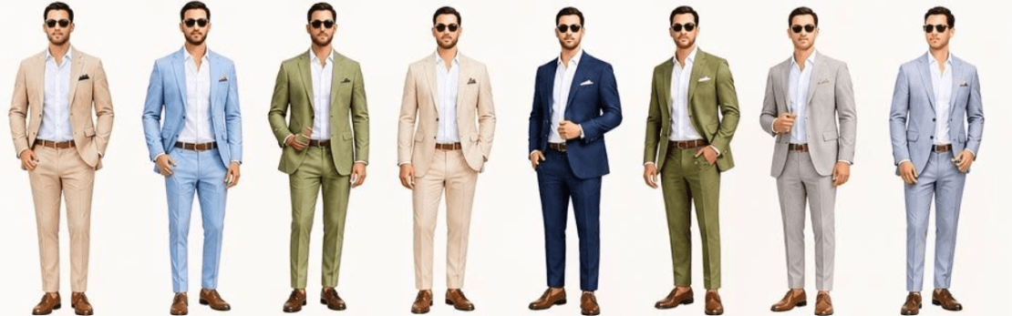 Paleta de inspiração para o traje masculino